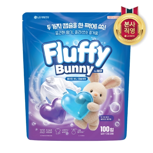 테크 플러피 버니 캡슐세제 100개입