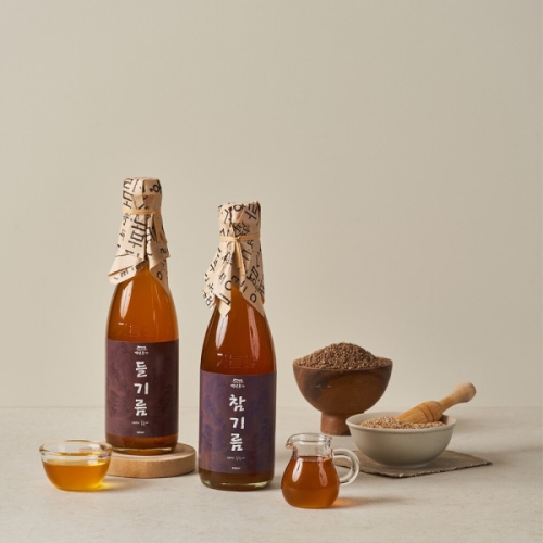 참담 백년본가 저온압착 참기름 350ml + 들기름 350ml