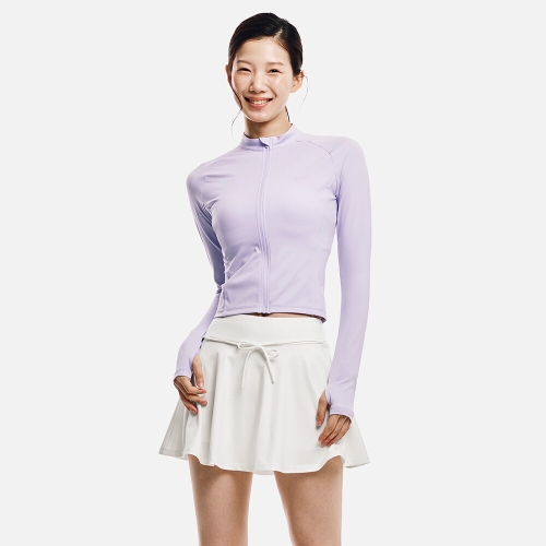 배럴 우먼 에센셜 크롭 집업 래쉬가드 라벤더 B6SWWCZ001LAV