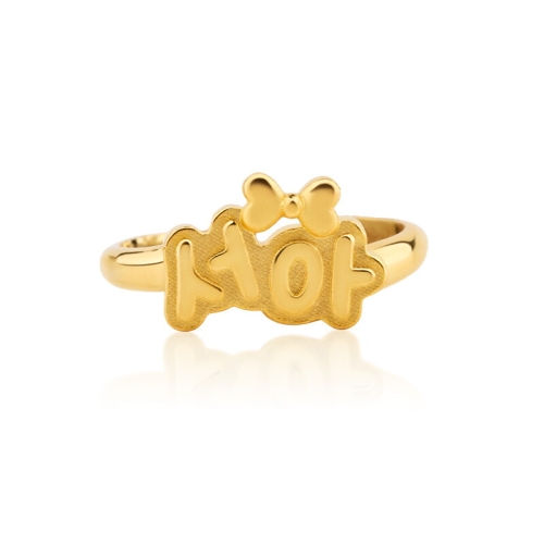 뽀르띠  리본 이름 돌반지 1g