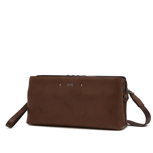 닥스 브라운 로고장식 소가죽 크로스백_DBBA6E281W3