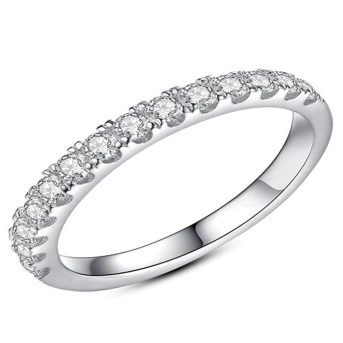 스털링  131793 Oivley Moissanite 여성용 약혼 반지 솔리테어 18K 화이트 골드 도금 D Dolor 실버 가짜 그