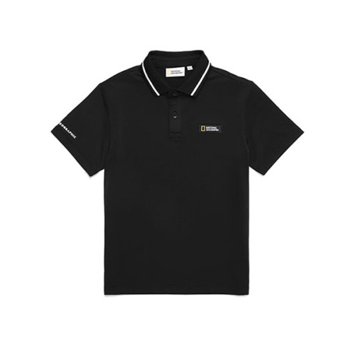 내셔널지오그래픽 키즈 N212KPL920 스몰로고 PIQUE 반팔티 CARBON BLACK