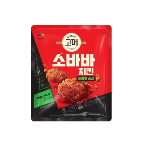 CJ제일제당  소바바치킨 레드핫 순살 240g
