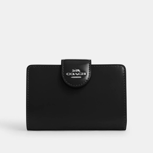 코치 여성 미디엄 코너 집 월릿 CW526 SVBK