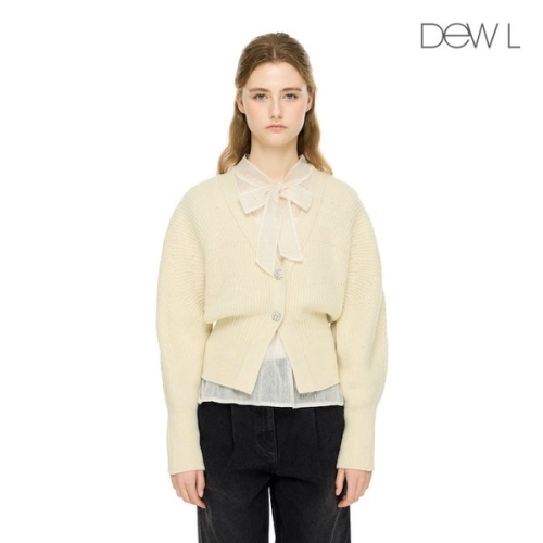 듀엘 크리스탈 버튼 라쿤 가디건 CR_D244KSL037