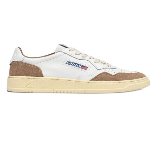 오트리 MEDALIST 로우 스니커즈 인 화이트 레더 ANTELOPE 스웨이드 B0301908842