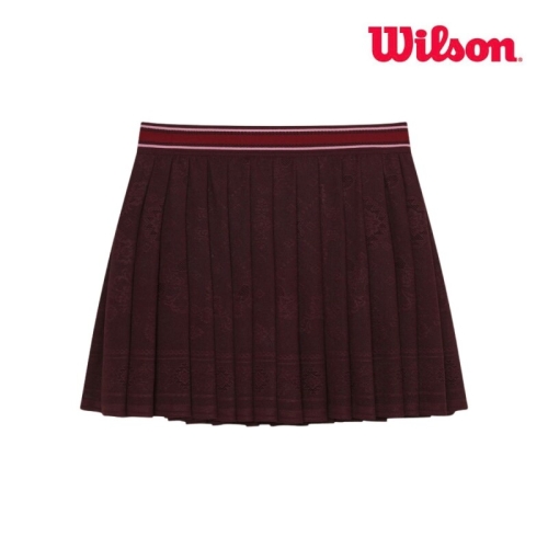 윌슨  여성 스필트 플리츠 스커트 와인 W261102TSK11WIE