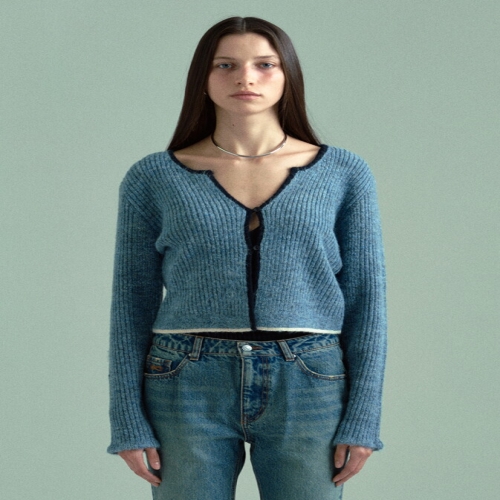 플레이스 PLAC 여성 카라 포인트 가디건 니트 PWTH4NTL58W