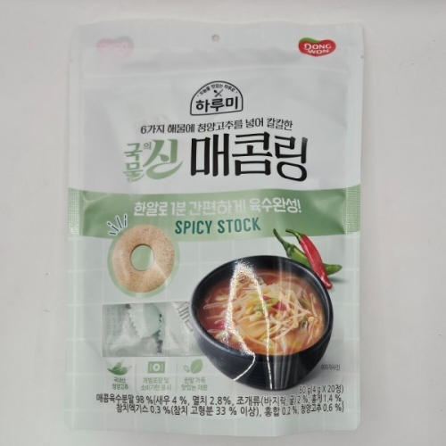 동원F&B 하루미 국물의신 매콤링 80g(4gx20입)