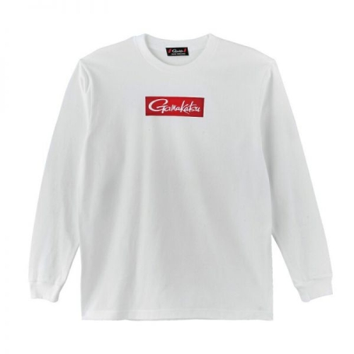 가마가츠  긴팔 티셔츠 박스 로고 화이트 3L GM3811 바다 낚시 아이템 선상 아웃도어 카마카츠 일본 직구