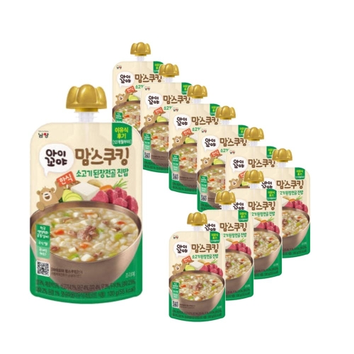 남양유업 맘스쿠킹 소고기된장전골 진밥 100g
