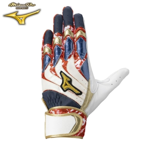 미즈노 야구 배팅 장갑 프로모션 아크 UF 1EJEA57101 01/화이트레드네이비 26cm