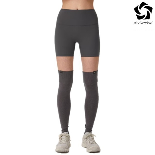 뮬라웨어 여성 컴피 업 하이라이즈 바이커 3부 레깅스 AWNELG312-DGY-YDP