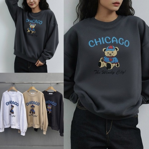 시드마켓 기모하트캡베어맨투맨 601V976S 빅사이즈 여성의류