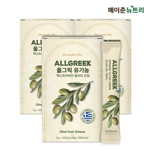 후레쉬닷컴 올그릭 유기농 엑스트라버진 올리브 오일 98g(7gx14포)