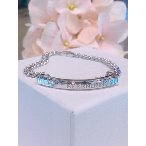 미니골드  김천점 SILVER 볼드 스틱 큐 체인 실버팔찌 남 BNTS1005 심플하지만 확실한 존재감 청다이아몬드 세팅