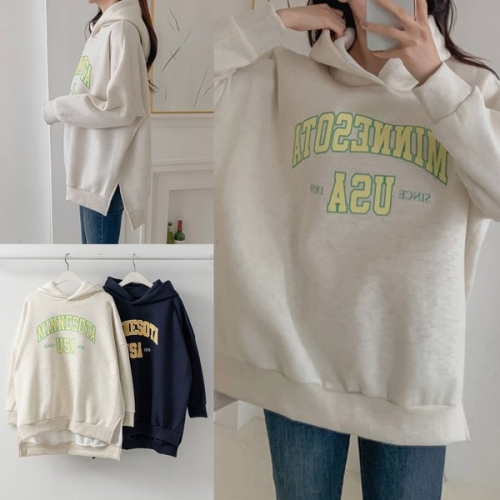 시드마켓 기모미네소타후드티 601V971S 빅사이즈 여성