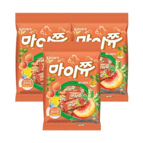 크라운제과  마이쮸 써니피치 100g