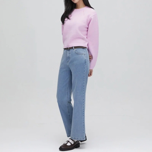 플라스틱아일랜드 여성 릴렉스 레귤러핏 데님 팬츠 PS7DP201