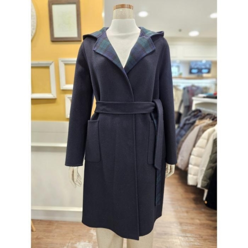 BCBG 세이브존01 해리 체크 리버 코트 B5DAH822A 44889962