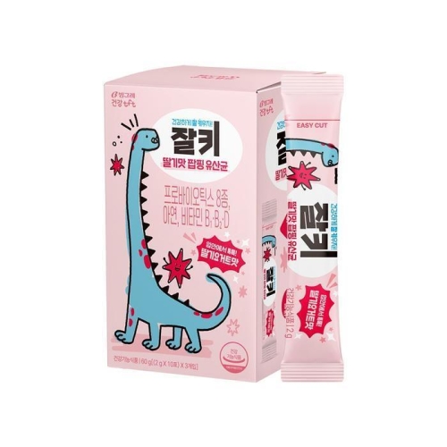 빙그레 잘키 딸기맛 팝핑 유산균 30포