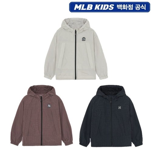 MLB키즈 스트릿 체크 립스탑 바람막이 (7AWJB0161)