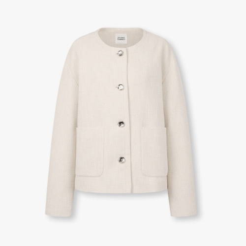 스튜디오톰보이 여성 포켓 노카라 자켓 9176112972