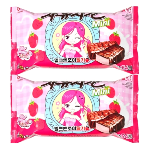 해태제과  자유시간 미니 밀크엔조이 딸기 405g