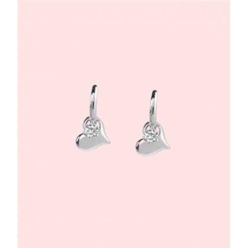 VVV  통통 하트 큐빅 원터치 귀걸이 피어싱 이어링 악세서리 ER067SVF 4251374