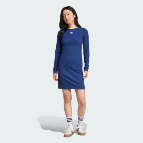 에센셜 긴팔티 OQJ IY9659 립 긴팔 드레스