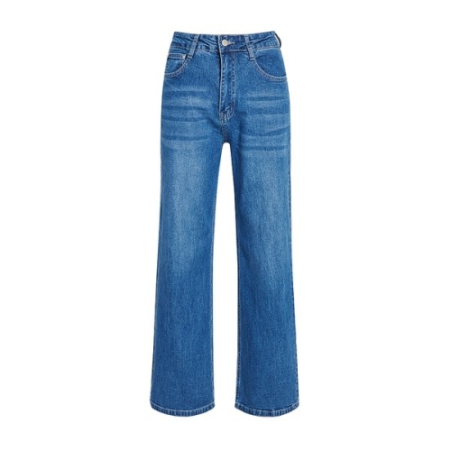 JJ지고트 여성 세미 와이드 워싱 데님 GS2N8SL201