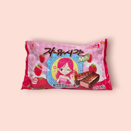 해태제과  자유시간 미니 밀크엔조이 딸기 405g