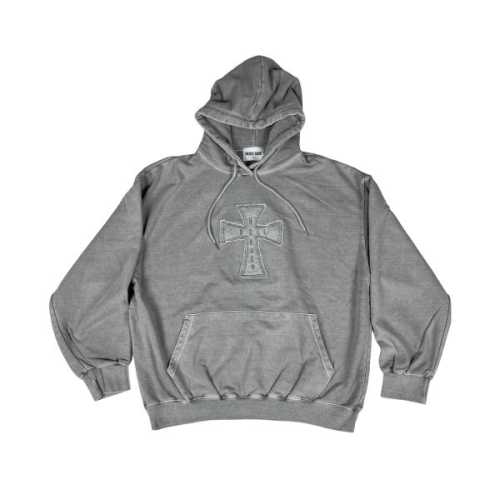 피그먼트 스케이터락 Hell Heaven Cross Sweat 후드 그레이 983460