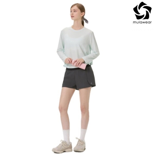 뮬라웨어 여성 올데이 투인원 레깅스 쇼츠 AWNFLG305-DGY-YDP