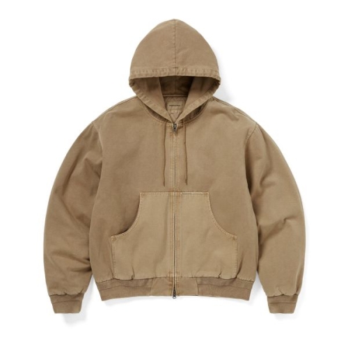 디스이즈네버댓 THISISNAVERTHAT THISISNEVERTHAT Overdyed Hooded Jacket Brown TN253WO..