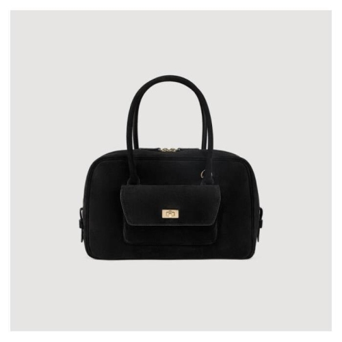 산드로 EZMEH 스웨이드 백 Noir SFASA01649