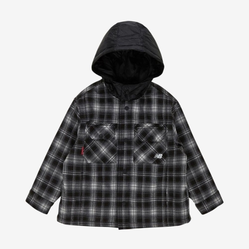 뉴발란스키즈 체크 후드 패딩 셔켓 (NK9DG1301U)