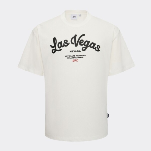 UFC SPORT 라스베가스 릴렉스핏 반팔 티셔츠 화이트 U2SSW2322WH