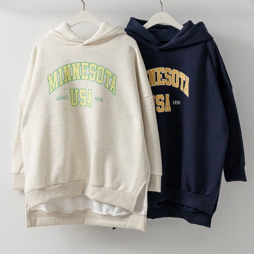 아이우먼 빅사이즈티 V971L601 언발미네소타후드티 YY