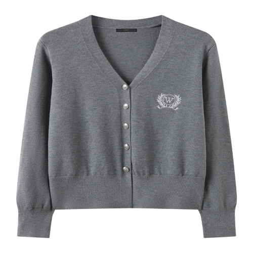 르샵 여성 브이넥 자수 데일리 니트 가디건 DQ1CK005A