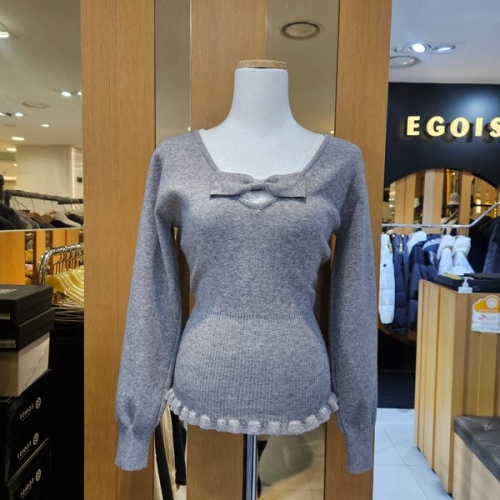 에고이스트 여성 리본 포인트 니트 풀오버 ES1JK211