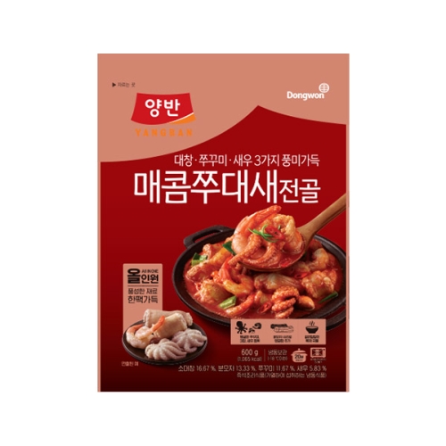 동원F&B  양반 매콤쭈대새전골 600g