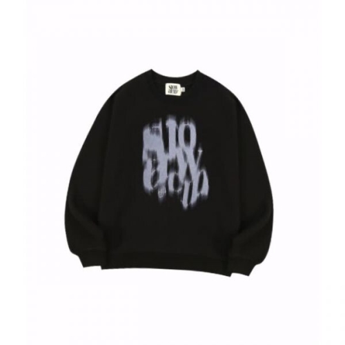 슬로우애시드 SLOW ACID 블러리 로고 스웨트셔츠 블랙 SL-M2-BK 276788
