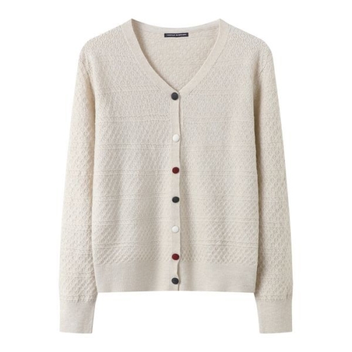 미니멈 에브리데이 멀티 컬러 버튼 브이넥 니트 가디건 EC1CK001D