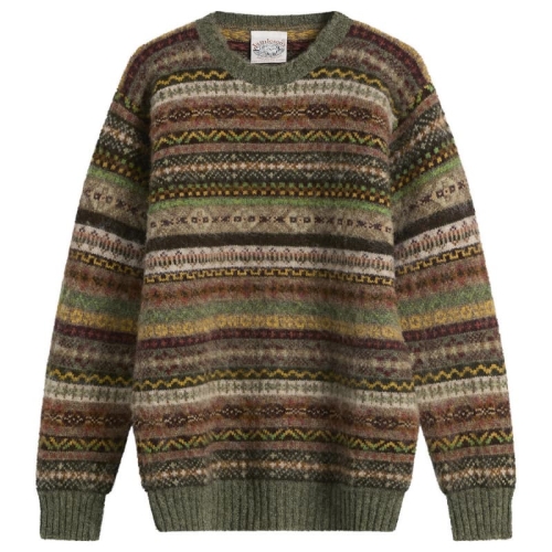 아미 J esON 온s OF 오브 ShetlAND BRUSHED 브러쉬드 Fair Isle Crew KNIT 니트 Articho..