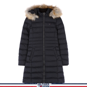  타미힐피거 데님 여성 베이직 다운점퍼_TUMQ4JNE16D0N90