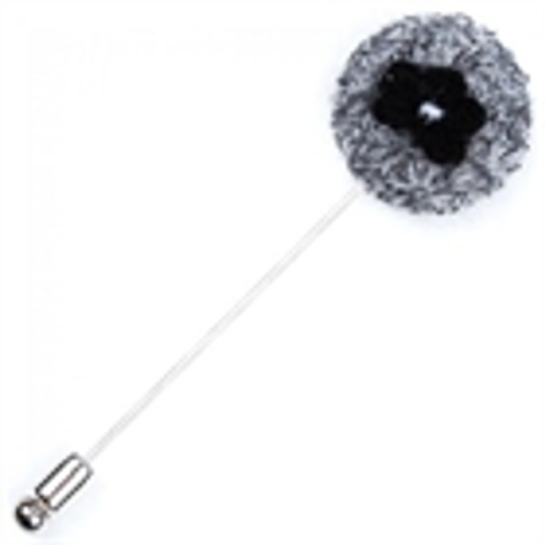 레디핏_ 털꽃 니트 그레이 부토니에_B158  488034