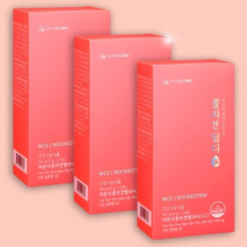 뉴트리코어 WCS 콜라겐담다 먹는 저분자콜라겐펩타이드 GT 300g 15포