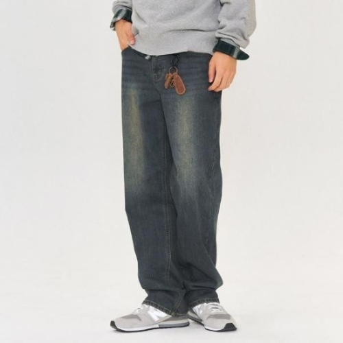 체이스컬트 HC24 기모 와이드 데님 팬츠 남성 빈티지 워싱 와이드 데님 팬츠 EFR S45039447